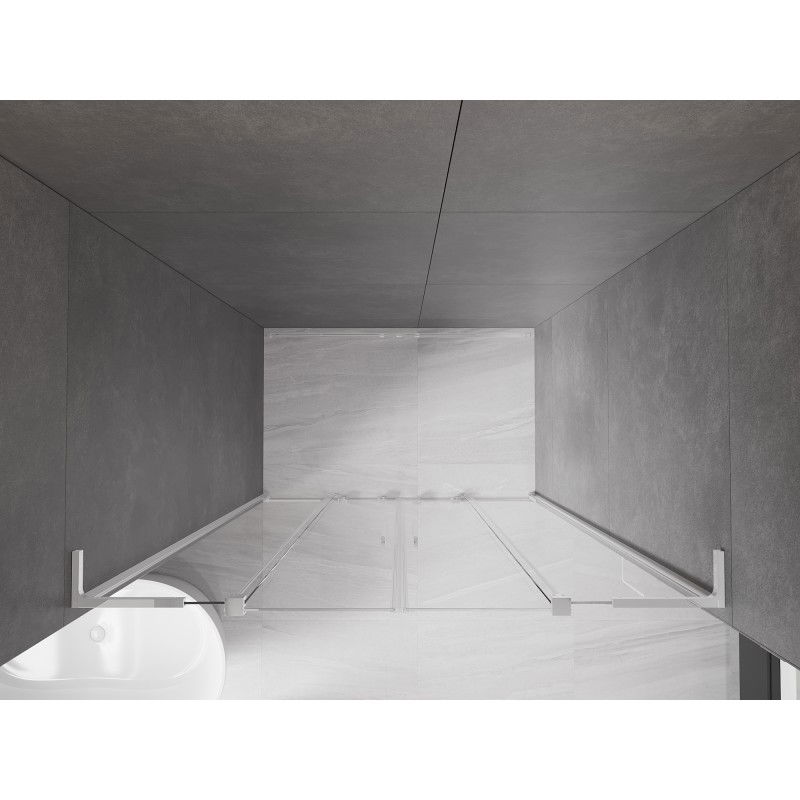 Mexen Velar L Duo stumdomos dušo durys 150 cm, permatomas, chromas - 871-150-003-02-01