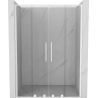 Mexen Velar L Duo slankiojančios dušo durys 150 cm, skaidrios, baltos - 871-150-003-02-20