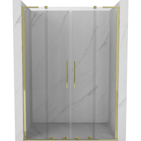 Mexen Velar L Duo stumdomos dušo durys 150 cm, permatomas, auksinis - 871-150-003-02-50