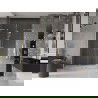 Mexen Velar L Duo stumdomos dušo durys 140 cm, skaidrios, šlifuotas auksas - 871-140-003-02-55