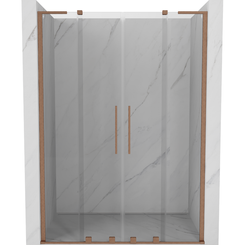 Mexen Velar L Duo stumdomos dušo durys 140 cm, skaidrios, šlifuota varis - 871-140-003-02-65