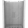 Mexen Velar L Duo stumdomos dušo durys 150 cm, skaidrios, gun metalas - 871-150-003-02-95