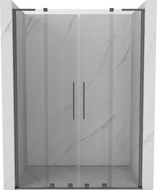 Mexen Velar L Duo stumdomos dušo durys 150 cm, skaidrios, gun metalas - 871-150-003-02-95
