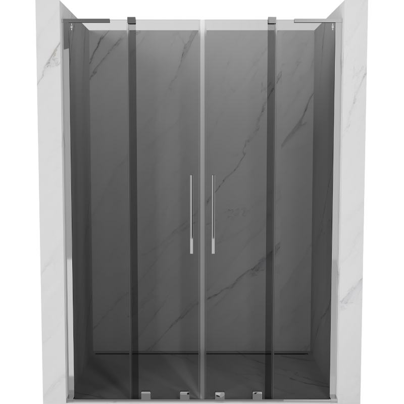 Mexen Velar L Duo stumdomos dušo durys 160 cm, grafitas, chromas - 871-160-003-42-01