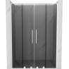 Mexen Velar L Duo stumdomos dušo durys 140 cm, grafitas, baltas - 871-140-003-42-20