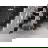 Mexen Velar L Duo stumdomos dušo durys 140 cm, grafitas, baltos - 871-140-003-42-20