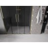 Mexen Velar L Duo stumdomos dušo durys 140 cm, grafitas, auksinės - 871-140-003-42-50