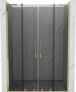 Mexen Velar L Duo stumdomos dušo durys 160 cm, grafitinės, auksinės - 871-160-003-42-50