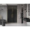 Mexen Velar L Duo stumdomos dušo durys 140 cm, grafito, auksinės šlifuotos - 871-140-003-42-55