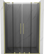 Mexen Velar L Duo stumdomos dušo durys 160 cm, grafitas, auksinės šlifuotos - 871-160-003-42-55