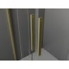 Mexen Velar L Duo stumdomos dušo durys 160 cm, grafitas, šlifuotas auksas - 871-160-003-42-55