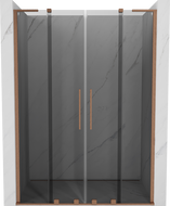 Mexen Velar L Duo stumdomos dušo durys 160 cm, grafitas, šlifuotas varis - 871-160-003-42-65