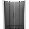 Mexen Velar L Duo stumdomos dušo durys 140 cm, grafitas, juodos - 871-140-003-42-70