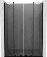 Mexen Velar L Duo stumdomos dušo durys 140 cm, grafitas, juodos - 871-140-003-42-70