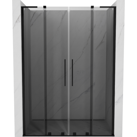 Mexen Velar L Duo stumdomosios dušo durys 150 cm, grafitas, juoda - 871-150-003-42-70