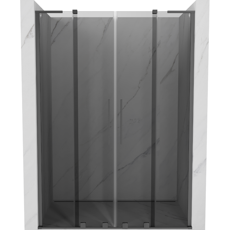 Mexen Velar L Duo stumdomos dušo durys 150 cm, grafitas, gun metal - 871-150-003-42-95