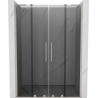 Mexen Velar L Duo slankiojančios dušo durys 160 cm, grafitas, šlifuotas nikelis - 871-160-003-42-97