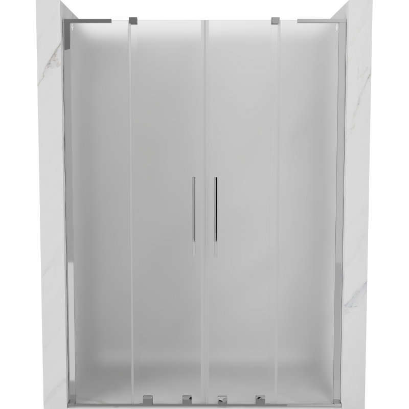 Mexen Velar L Duo stumdomos dušo durys 150 cm, matinis, chromas - 871-150-003-32-01