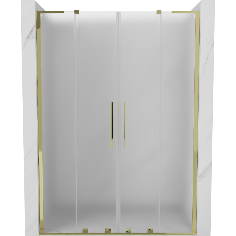 Mexen Velar L Duo stumdomos dušo durys 140 cm, matinės, auksinės - 871-140-003-32-50