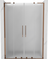 Mexen Velar L Duo stumdomos dušo durys 150 cm, matinės, rožinis auksas - 871-150-003-32-60