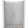 Mexen Velar L Duo stumdomos dušo durys 160 cm, matinės, šlifuotas varis - 871-160-003-32-65