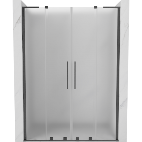 Mexen Velar L Duo stumdomos dušo durys 150 cm, matinės, šepečiuoti Gun Gray - 871-150-003-32-66