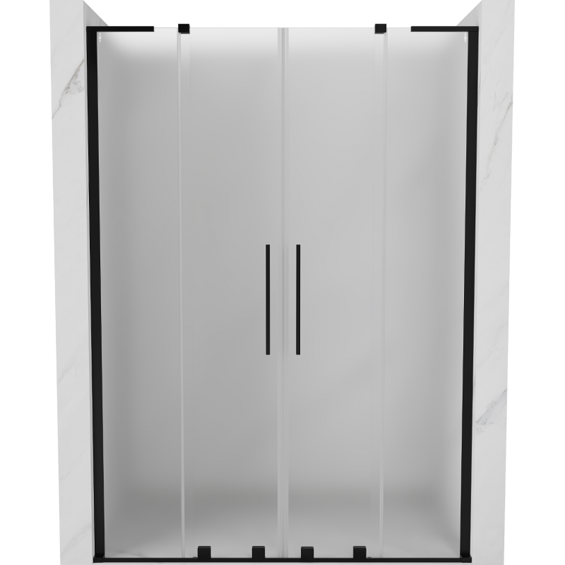 Mexen Velar L Duo stumdomos dušo durys 150 cm, matinės, juodos - 871-150-003-32-70