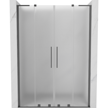 Mexen Velar L Duo stumdomos dušo durys 150 cm, matinės, gun metal - 871-150-003-32-95
