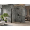 Mexen Omega slankioma dušo kabina 120 x 70 cm, permatoma, juoda - 825-120-070-70-00