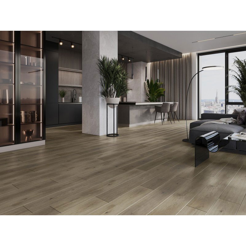 Mexen Perry pavyzdys 1240 x 182 mm vinilinių plokščių SPC 6,5 mm, IXPE 1,5 mm, 4 V-Fuga, Ąžuolas - F1021-S