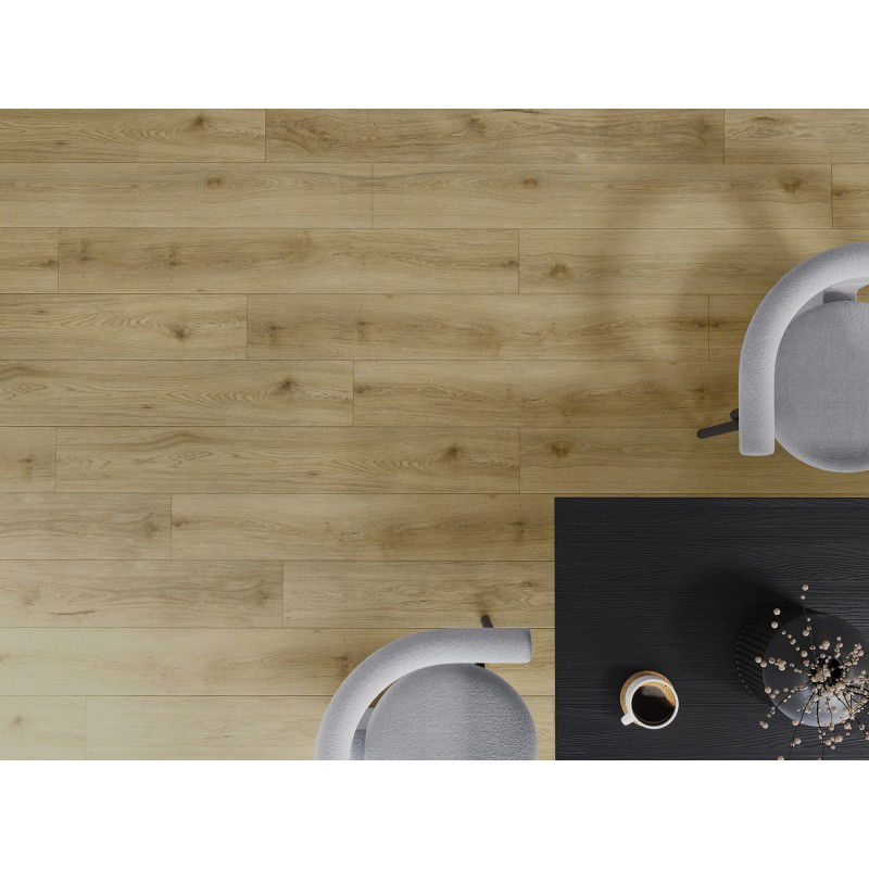 Mexen Charter Oak SPC vinilo plokščių 6,5 mm pavyzdys, IXPE 1,5 mm pagrindas, 4 V-grioveliai, Ąžuolas - F1022-S