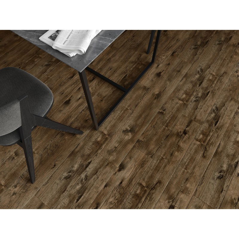 Mexen Orange Beach vinilinių SPC 6,5 mm plokščių pavyzdys, IXPE 1,5 mm pagrindas, 4 V grioveliai, graikinis riešutas