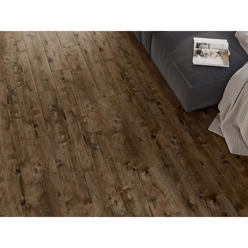 Mexen Orange Beach mėginio vinilo plokštės 1240 x 182 mm SPC 6,5 mm, IXPE pagrindas 1,5 mm, 4 V-Fuga, Graikinis riešutas