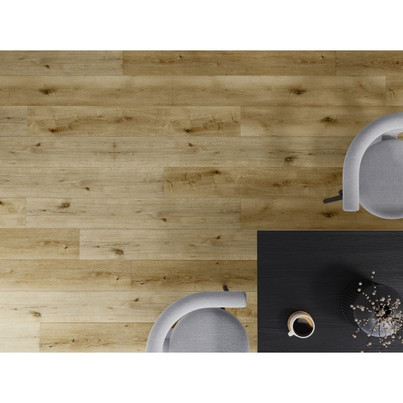 Mexen Oakley vinilinių plokščių pavyzdys 1240 x 182 mm SPC 6,5 mm, IXPE pamušalas 1,5 mm, 4 V įpjova, Ąžuolas - F1030-S