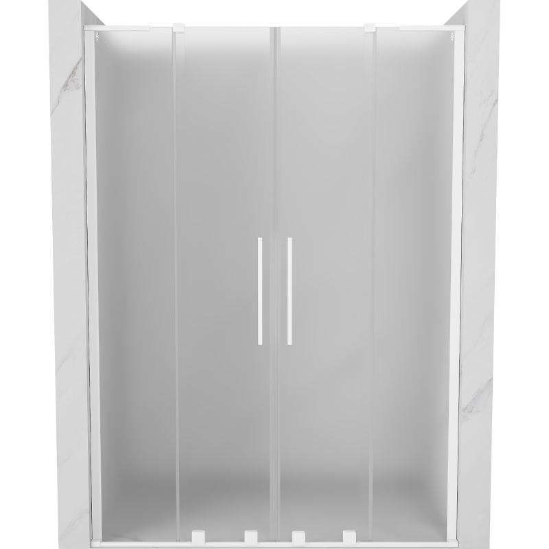 Mexen Velar L Duo stumdomos dušo durys 150 cm, matinės, baltos - 871-150-003-32-20