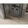 Mexen Omega stumdomomis durimis dušo kabina 130 x 70 cm, skaidri, juoda - 825-130-070-70-00