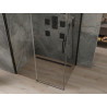 Mexen Omega stiklinė dušo kabina 130 x100 cm, permatoma, juoda - 825-130-100-70-00