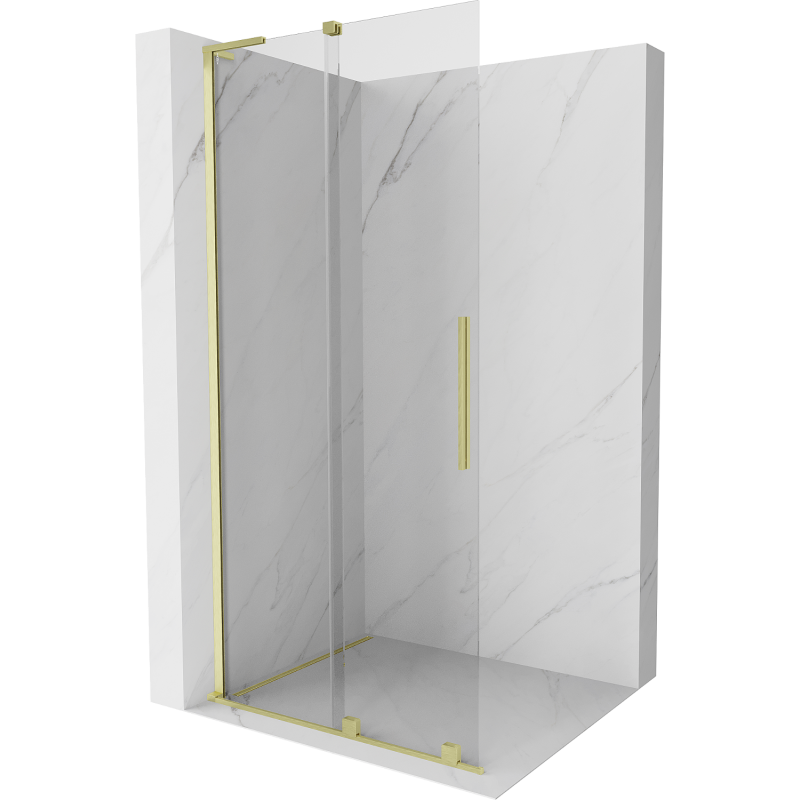 Mexen Velar L Stumdomos dušo sienelės Walk-in 100 x 200 cm, skaidrios 8 mm, aukso šlifuotas - 871-100-003-03-55
