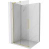 Mexen Velar L stumdomas dušo sienelė Walk-in 100 x 200 cm, skaidrus 8 mm, auksinis šepečiuotas - 871-100-003-03-55
