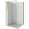 Mexen Velar L stiklinė dušo pertvara Walk-in 120 x 200 cm, skaidri 8 mm, auksinė šlifuota - 871-120-003-03-55