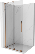Mexen Velar L stumdomoji dušo siena Walk-in 100 x 200 cm, permatoma 8 mm, rausvas auksas - 871-100-003-03-60