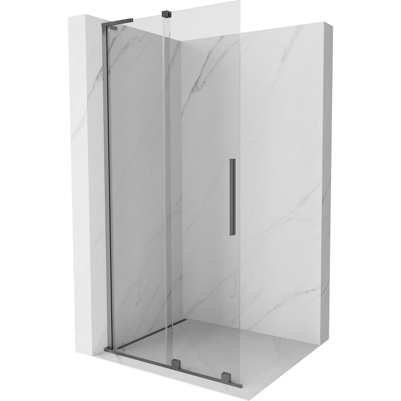 Mexen Velar L stumdoma dušo siena Walk-in 90 x 200 cm, permatoma 8 mm, gun metal - 871-090-003-03-95