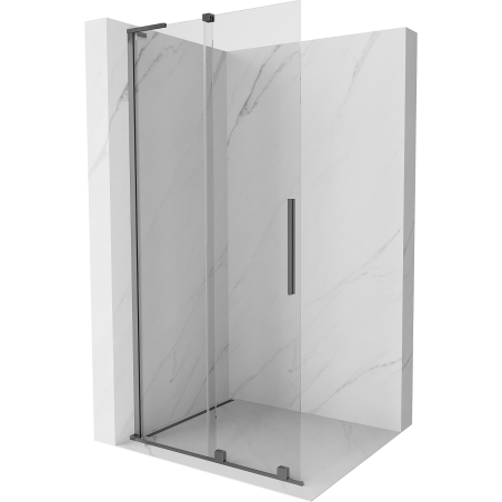 Mexen Velar L stumdoma dušo siena Walk-in 90 x 200 cm, permatoma 8 mm, gun metal - 871-090-003-03-95