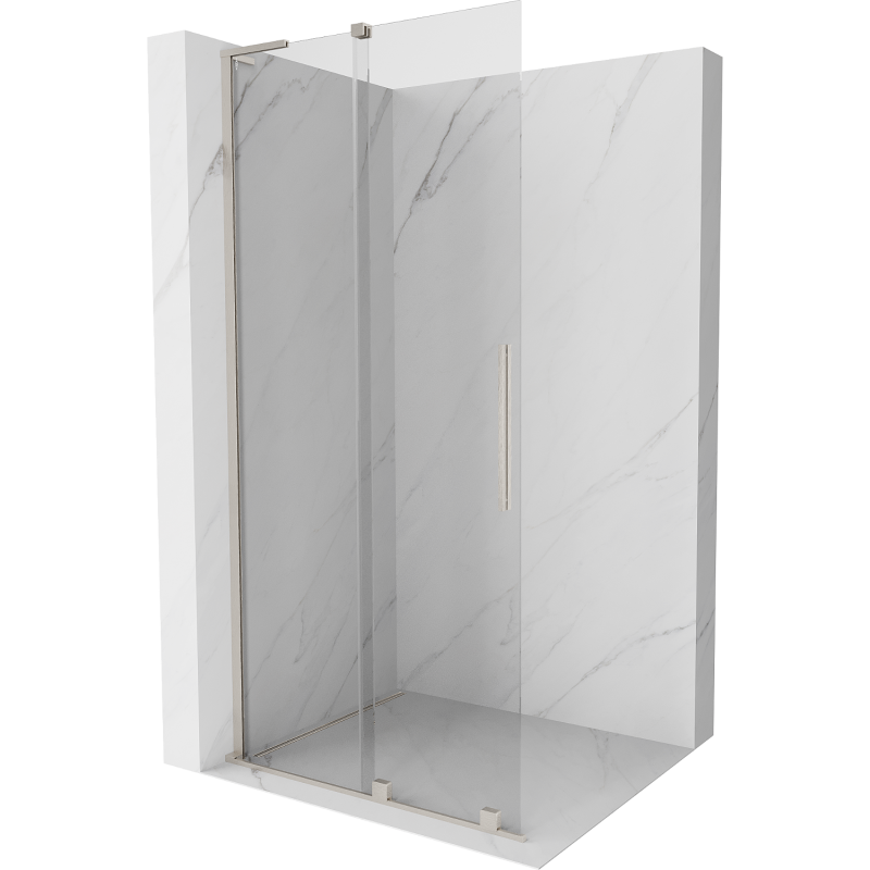 Mexen Velar L stumdomas dušo ekranas Walk-in 90 x 200 cm, skaidrus 8 mm, šlifuotas nikelis - 871-090-003-03-97