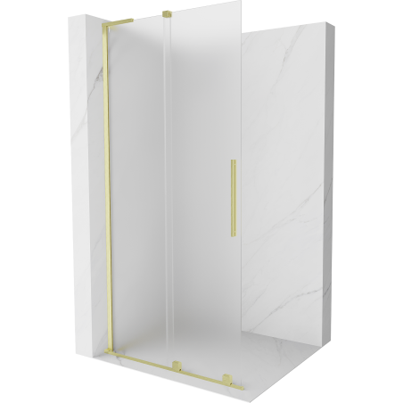 Mexen Velar L Stumdomas dušo sienelė Walk-in 90 x 200 cm, šerkšnas 8 mm, auksinis šepečiuotas - 871-090-003-33-55