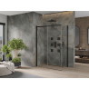 Mexen Omega stumdomoji dušo kabina 160 x 90 cm, permatomas, juoda - 825-160-090-70-00