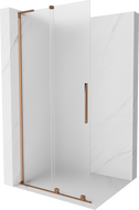 Mexen Velar L slankiojanti dušo siena Walk-in 110 x 200 cm, matinė 8 mm, rožinis auksas - 871-110-003-33-60