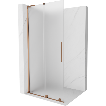 Mexen Velar L stumdomoji dušo siena Walk-in 90 x 200 cm, matinė 8 mm, rožinis auksas - 871-090-003-33-60