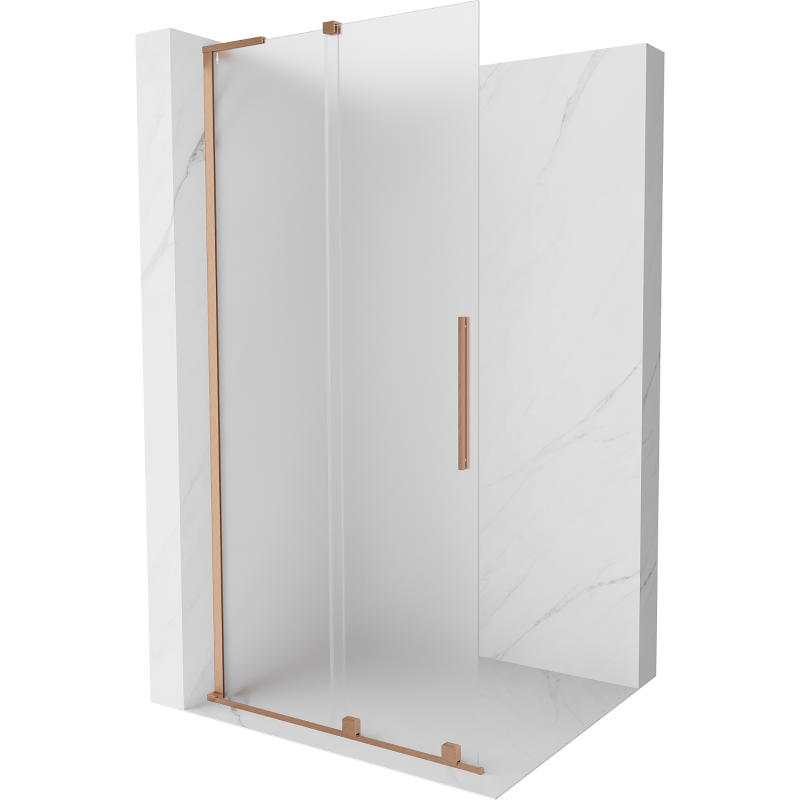 Mexen Velar L stumdoma dušo siena Walk-in 90 x 200 cm, matinė 8 mm, šepečiu valyta varis - 871-090-003-33-65