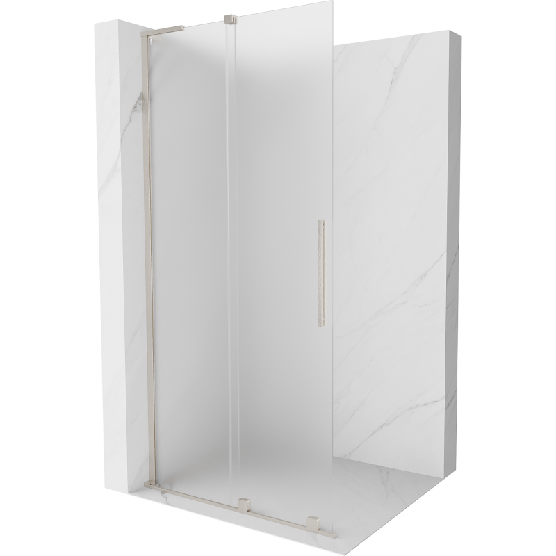 Mexen Velar L stumdomoji dušo siena Walk-in 120 x 200 cm, matinė 8 mm, šlifuotas nikelis - 871-120-003-33-97